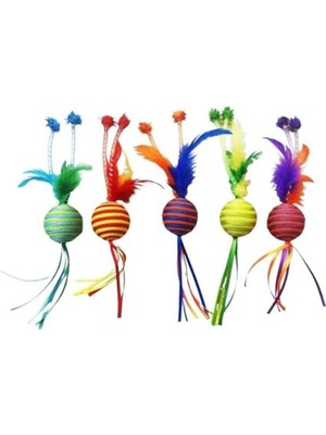 Braventa Collection Ip Örgülü Tüylü Top Kedi Oyuncağı 4.2 cm