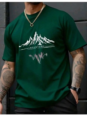 Divin Evrenin Yönü Baskılı Tişört –oversıze Minimal ve Şık Tasarım