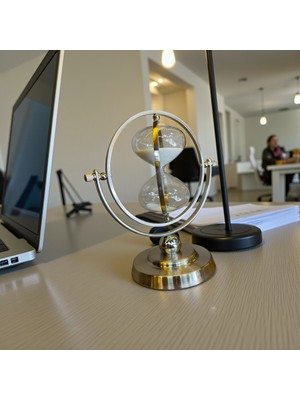 Sleep Nova Heritage Gold Globe Dekoratif Masa Saati – Mermer Desenli Klasik Salon & Ofis Saat (Eskitme)