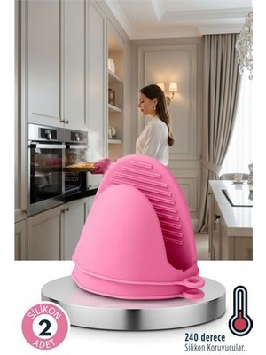 Valeria Serisi - Isıya Dayanıklı Lüks Silikon Parmak Ucu Tutacağı Fırın Eldiveni  Nemere