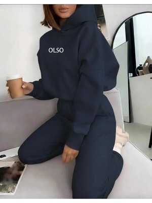 Divin Kadın Baskılı I Oversize Sweatahırt -Eşofman Altı 2li Takım