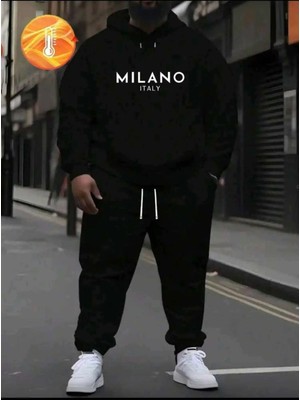 Divin Erkek Baskılı Oversize Sweatahırt -Eşofman Altı 2li Takım