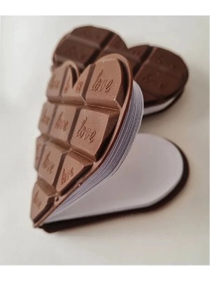 Livenda Kalp Tasarımlı Çikolata Not Defteri