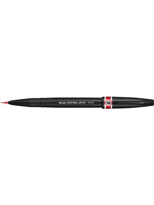 Braventa Collection Pentel Sing Pen Brush Ince Uçlu Fırça Kalem Kırmızı