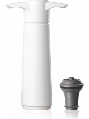 Braventa Collection Vacu Vin Şarap Vakum Seti - 1 Pompa 1 Tıpa / Beyaz
