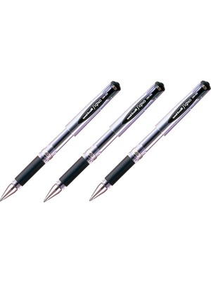 Braventa Collection -Ball Mitsubishi Kalem Signo UM-153 Siyah Geniş 1,0 mm Rollerball Jel Kalem UM153.24 [3'lü Paket]