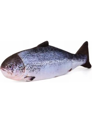Braventa Collection Peluş Kedi Oyuncağı Balık Kedi Nanesi Otlu Çıngıraklı 1 Adet Somon
