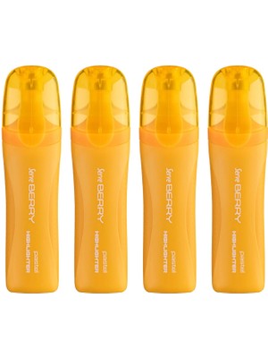 Braventa Collection Serve Fosforlu Kalem Pastel Sarı 4lu Set