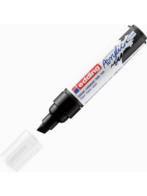 Braventa Collection Edding 5000 Akrilik Kalem Geniş - Siyah - 1 Su Geçirmez Akrilik Markör - Kesik Ucu 5-10 mm