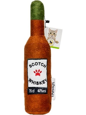 Braventa Collection Waowpets Animal Products Bottle Toy, Köpek Oyuncağı, Kedi Oyuncağı, Peluş Oyuncak (Kahverengi)