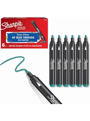 Braventa Collection Sharpıe Akrilik Markör, Yuvarlak Uç, Yeşil