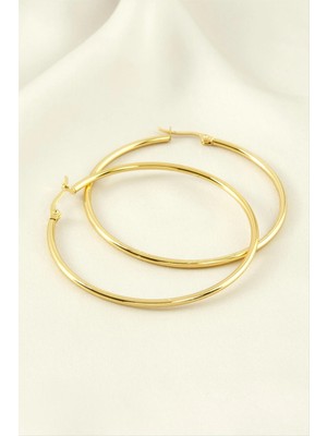 LTG Nova Halka Lüks Çelik Küpe 5,5 cm