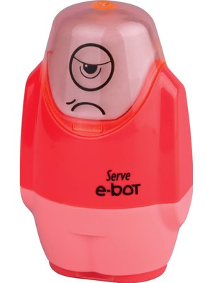 Braventa Collection Serve E-Bot Silgili Kalemtiraş Fosforlu Kırmızı