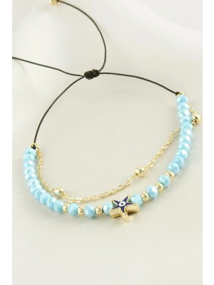 LTG Nova Deniz Yıldızı Kristal Zincirli Bileklik