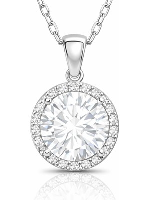 Bazarhane Gümüş Yuvarlak Montür Kadın Kolye