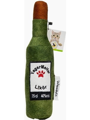 Braventa Collection Waowpets Animal Products Bottle Toy, Köpek Oyuncağı, Kedi Oyuncağı, Peluş Oyuncak (Yeşil)