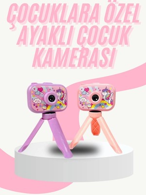 LTG Nova Mey Ithalat® Çocuk Için Eğitici Video Kamera Ayaklı Mini Fotoğraf Makinesi