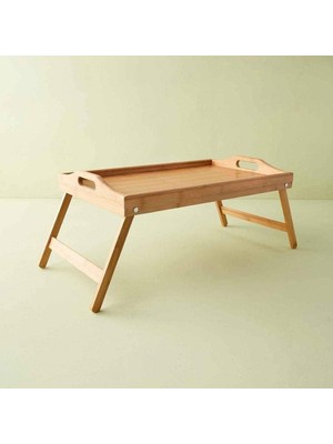 Braventa Collection Orret Home Katlanır Ayaklı Bambu Yatak Tepsisi – Ahşap Laptop Standı, Kitap Okuma ve Çalışma Rahlesi