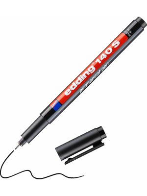 Braventa Collection Edding 140 S Permanent Kalem - Asetat Kalemi - Siyah - 1 Kalem - 0,3 mm Yuvarlak Uç