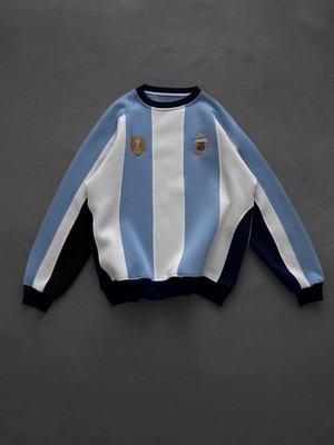 North Stand Arjantin Forma Tasarımlı 3 Iplik Sweatshirt