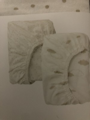 Ikealastikli Bebek Çarşafı Kırık BEYAZ,41X75 Cm, 2 Adet