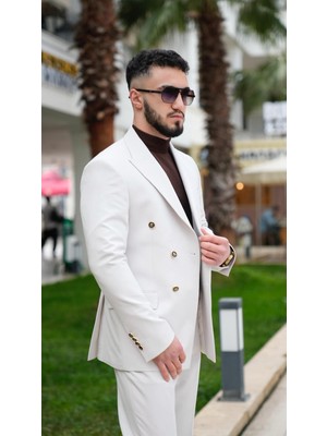 Dupont Sivri Yaka Kruvaze Takım Elbise