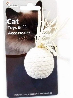 Braventa Collection Düğümlü Ip Kedi Oyuncağı, 4.5 cm Çap