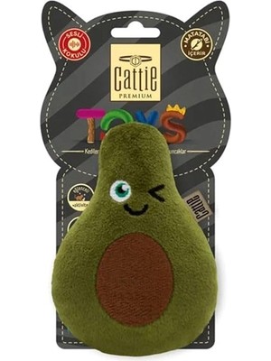 Braventa Collection Cattie Matatabi Içerikli Kedi Oyuncağı Peluş Avokado 11 cm