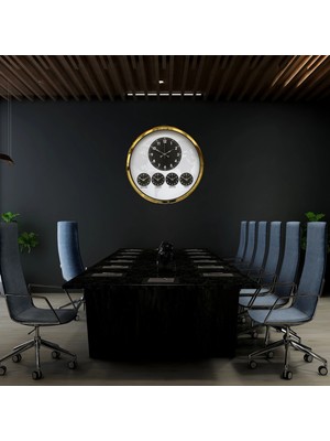 İsmiyle Al Mey Ithalat® Gold Modern 52 cm Dünya Saati