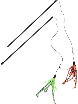 Braventa Collection Kedi Oltası, Zilli, Yün Ipler Uc, Uzun Dayanıklı IP-70CM, 50CM