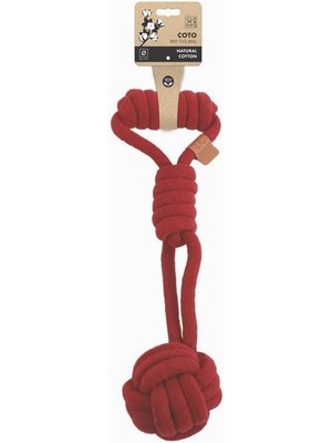 Braventa Collection M-Pets Red Tug Ball 36CM Örgü Oyuncak