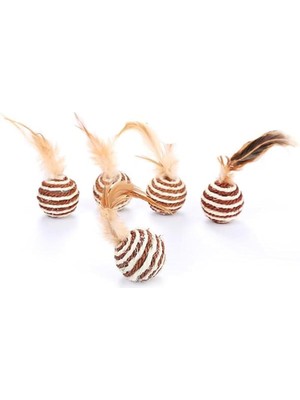 Braventa Collection Tüylü Örgü Kedi Oyun Topu 5 cm