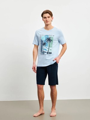 Lc Waikiki Yeni Sezon Standart Kalıp Erkek Şortlu Pijama Takımı