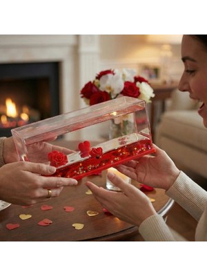 Livenda Batmayan Kalpli Güllü Akvaryum Hediyelik