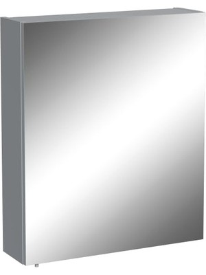 Delixa Vitra Shift T20 81005 Asimetrik Dolaplı Ayna, Kül Gri, 60 cm