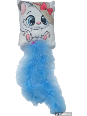 Braventa Collection Pelüş Desenli ve Tüylü Kedi Oyuncağı