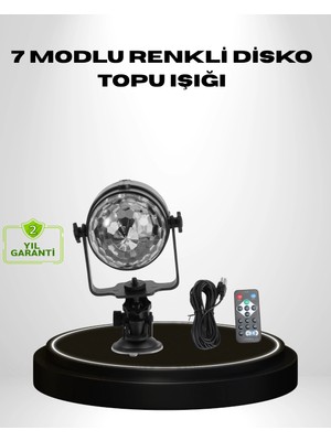 İsmiyle Al Mey Ithalat® Ritme Duyarlı LED Disko Topu – Renkli Işık Gösterili Parti Lambası