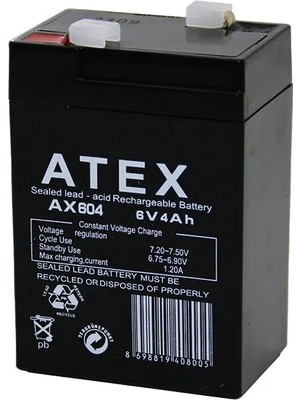 Evvano Kalın Kuru Akü 6V-4AH Amper 70X48X101MM