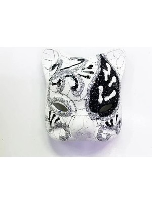 Evvano Siyah Renk Işlemeli Seramik Malzemeden Imal Venedik Kedi Model Magnet