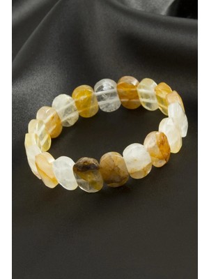 Bijuteri Net Oval Kesim Akik Doğaltaşlı Bileklik