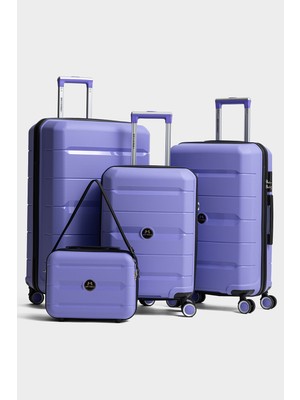 Fiyaka Monako 4'lü Set Polipropilen Süper Esnek Kırılmaz Tekerlekli Valiz Bavul Seyahat
