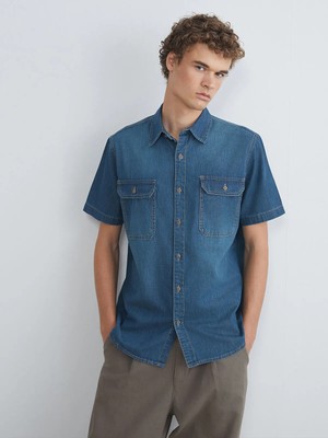 Lc Waikiki Yeni Sezon Regular Fit Kısa Kollu Erkek Jean Gömlek