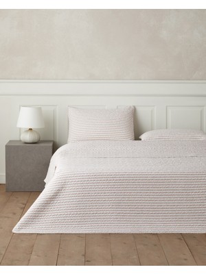 English Home Belle Band Çift Kişilik Yatak Örtüsü Takımı 200x220 cm Pembe