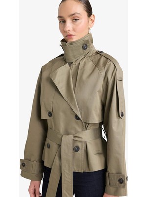 DeFacto Regular Fit Smokin Yaka Pamuklu Trençkot G0749AX26SP