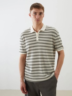 Lc Waikiki Yeni Sezon Polo Yaka Çizgili Erkek Tişört