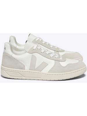Veja Beyaz - Bej Kadın Sneaker V-10 B-Mesh