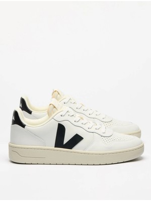 Veja Beyaz - Siyah Kadın Sneaker V-10 Leather