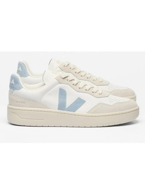 Veja Beyaz - Mavi Kadın Sneaker V-90 Leather