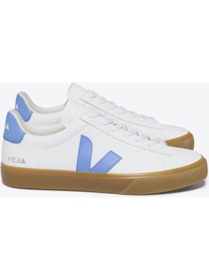 Veja Beyaz - Mavi Erkek Sneaker Campo Chromefree Leather