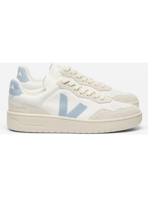 Veja Beyaz - Mavi Erkek Sneaker V-90 Leather